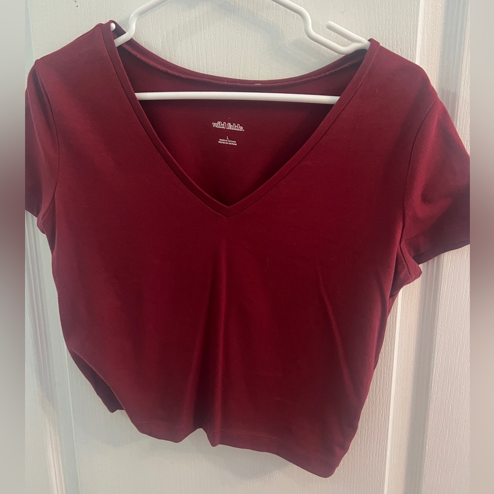 Wild Fable Maroon crop top